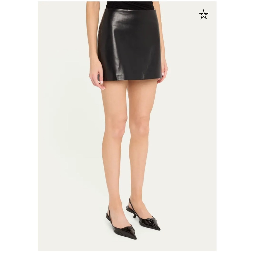 Agolde Agda recycled Leather Mini Skirt - black size 30